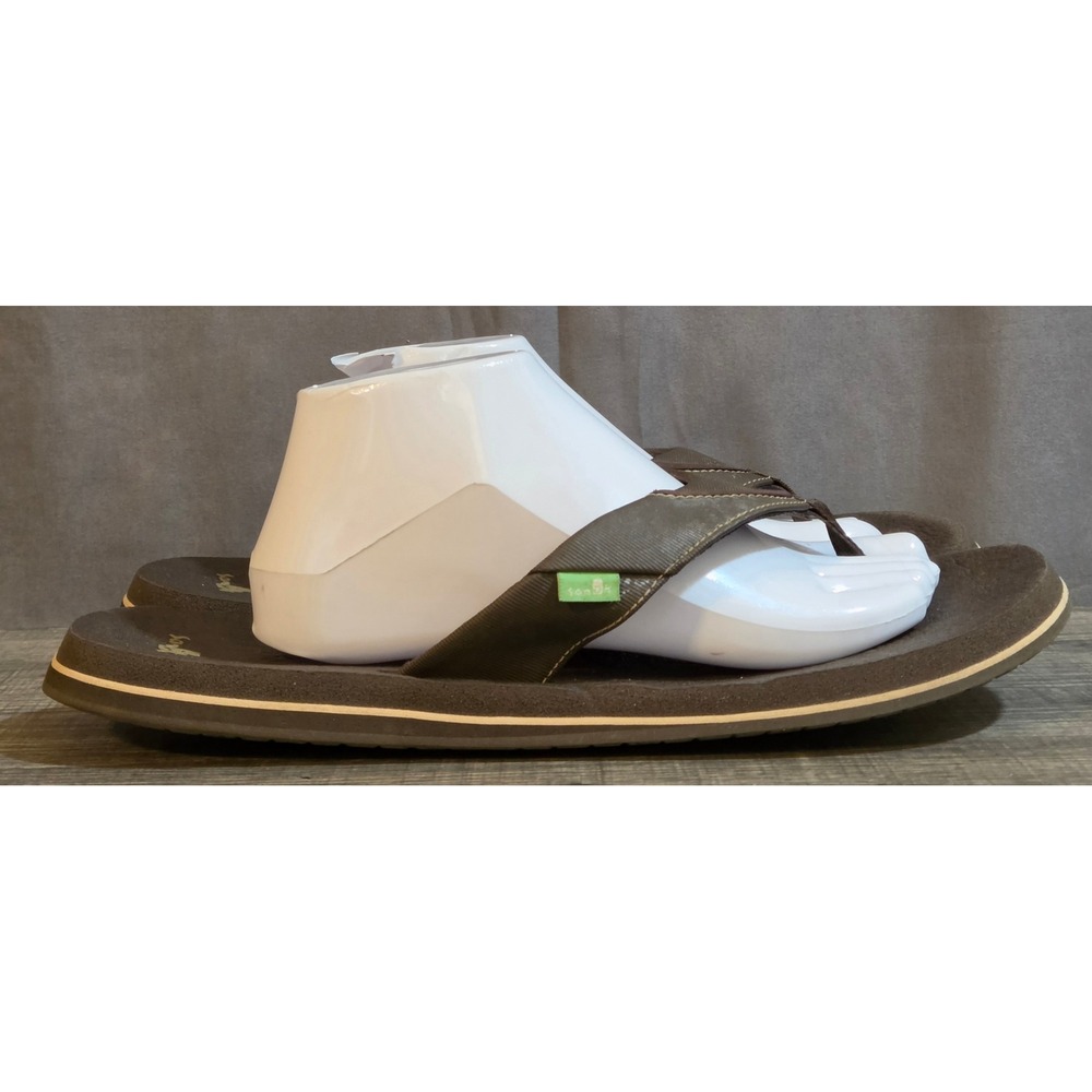 Sanuk Beer Cozy Flip-Flop Sandals Mens Size 13 Brown